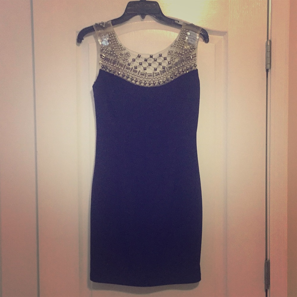 NWT Black beaded Esley cocktail dress